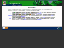 Tablet Screenshot of inscripcion.uc.edu.ve